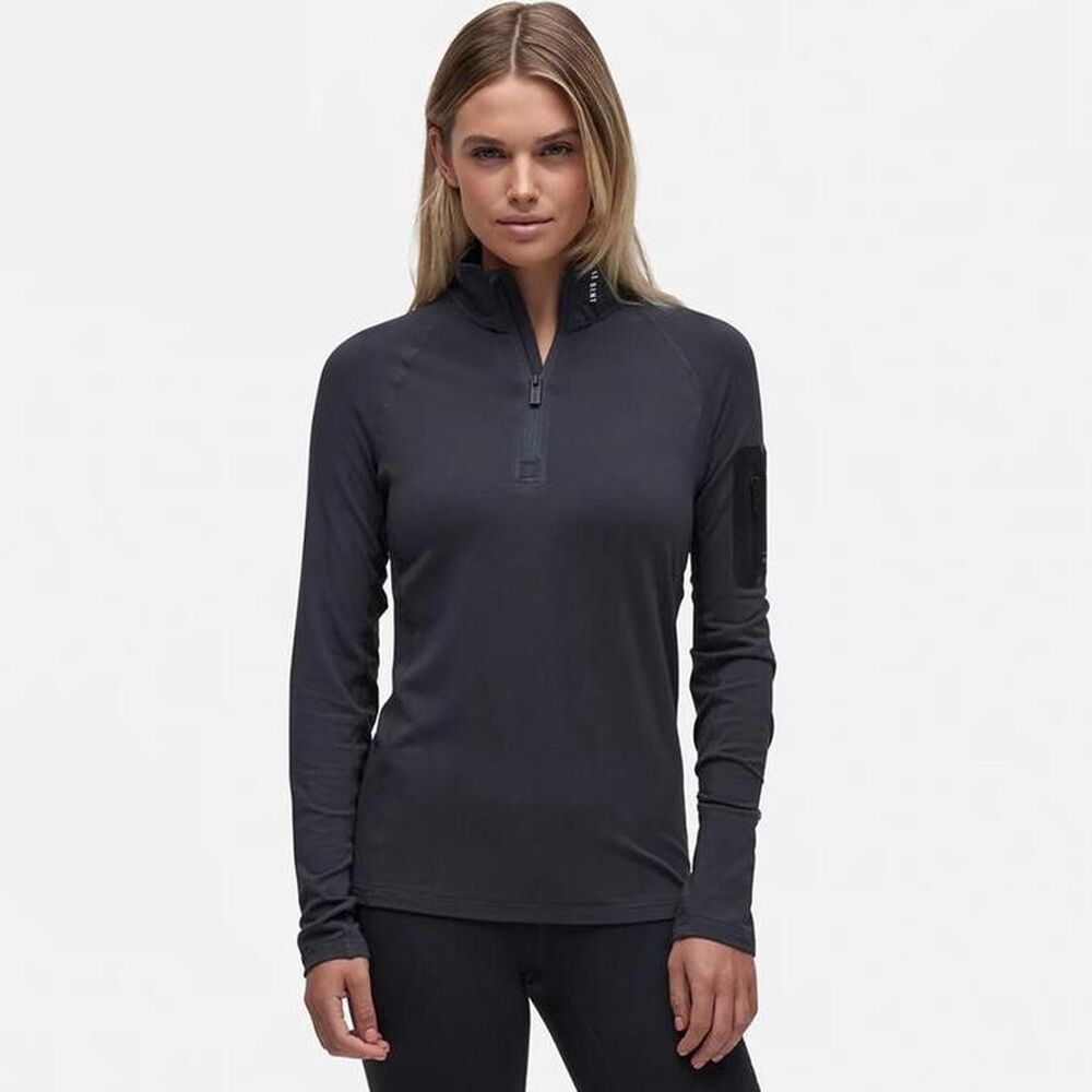 Le Bent Core 260 Midweight Merino Wool Blend Womens Quarter Zip Baselayer Large